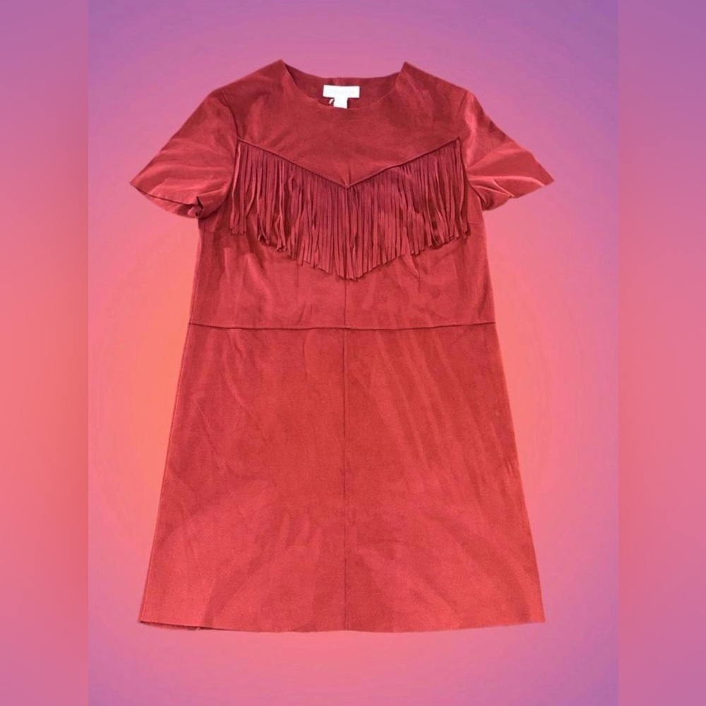 Red Rock Fringe Suede Dress